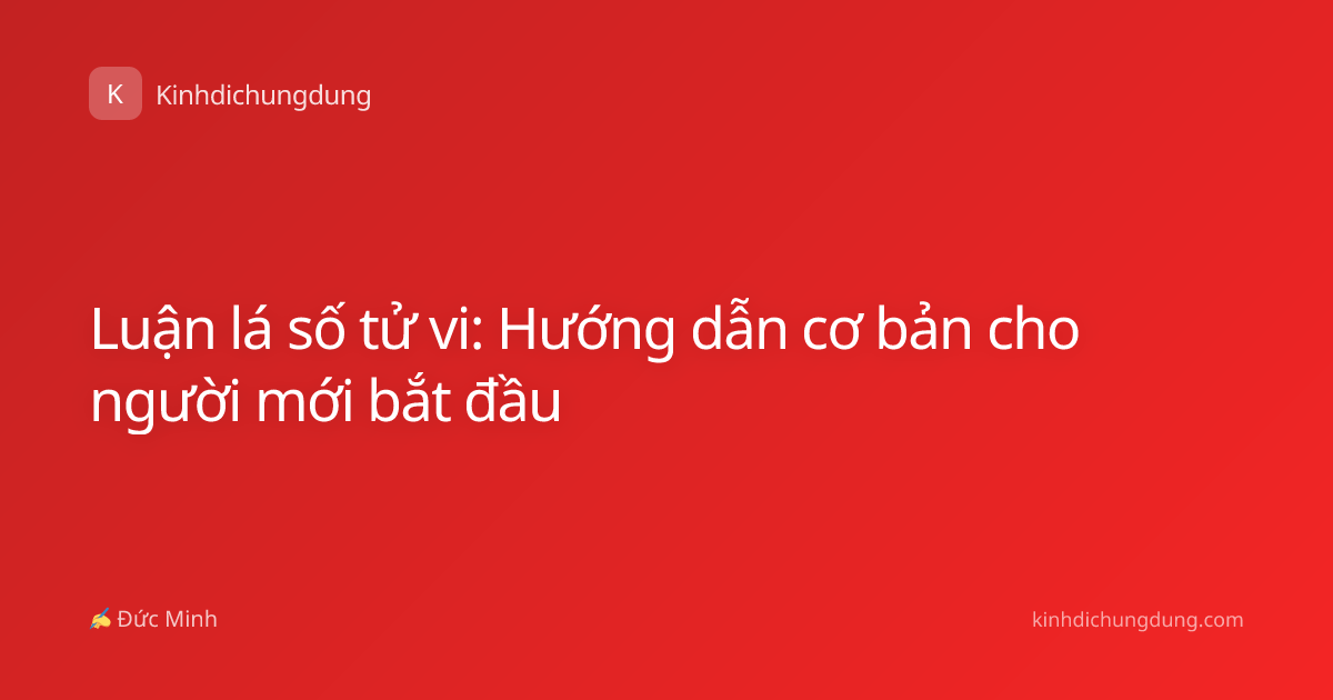 Luận lá số tử vi: Hướng dẫn cơ bản cho người mới bắt đầu