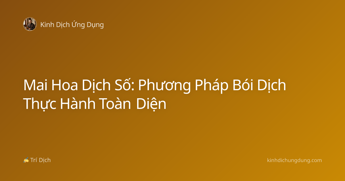 Mai Hoa Dịch Số: Phương Pháp Bói Dịch Thực Hành Toàn Diện