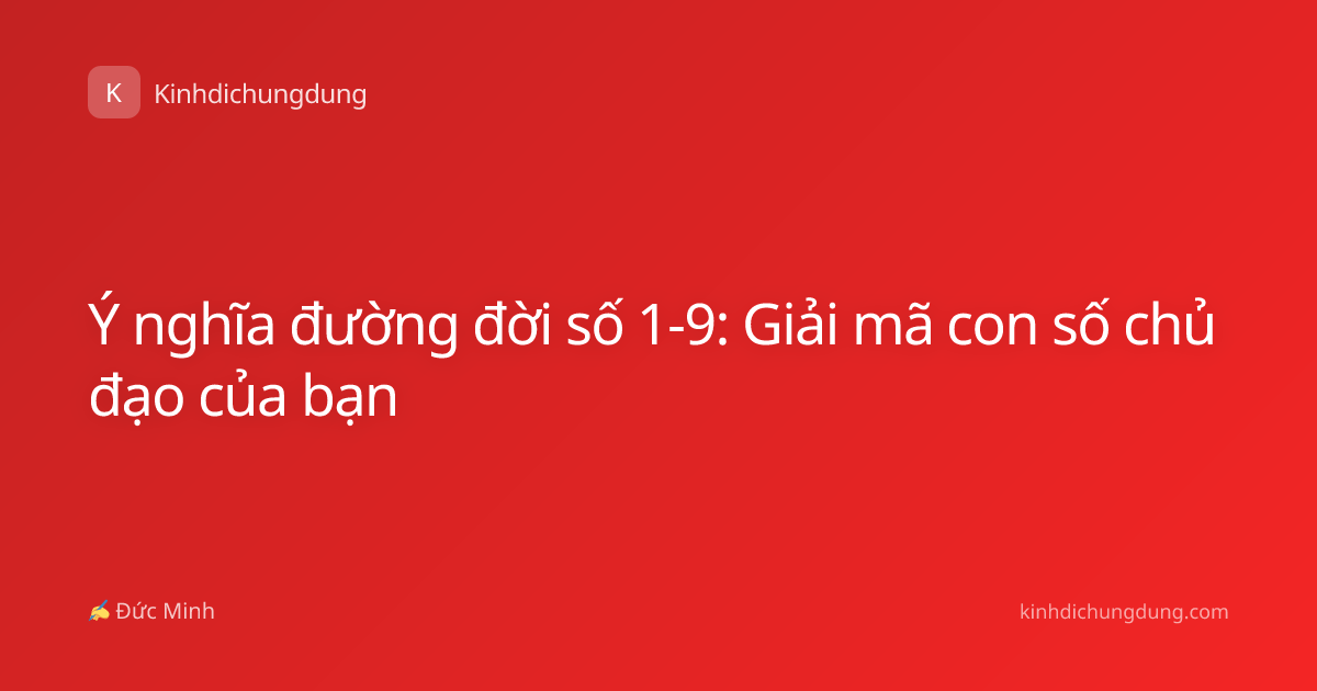 Ý nghĩa đường đời số 1-9: Giải mã con số chủ đạo của bạn